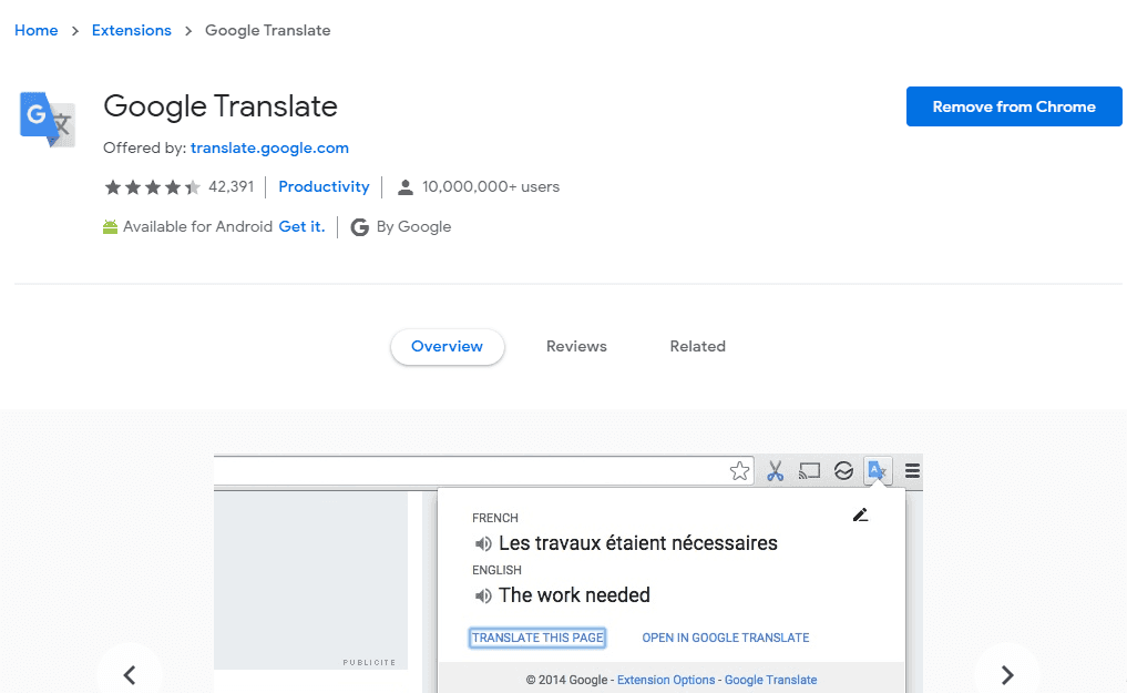 google-translate-extension
