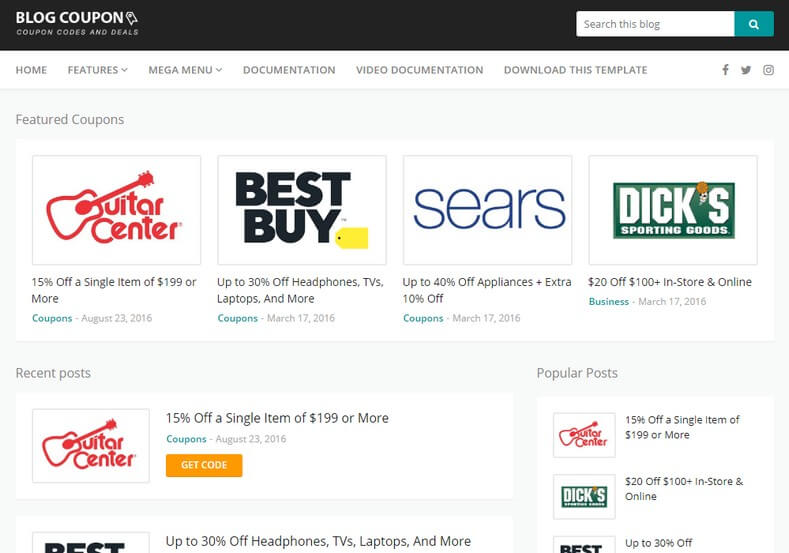 Blog-Coupon-Blogger-Template