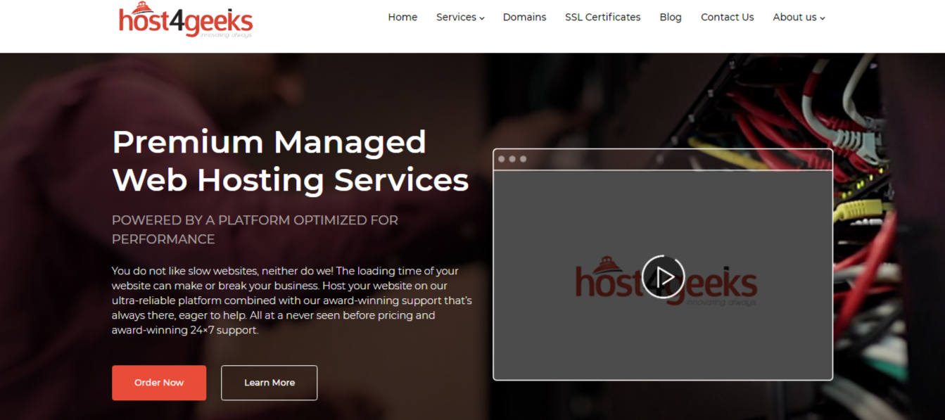 hosting4geeks Homepage.com