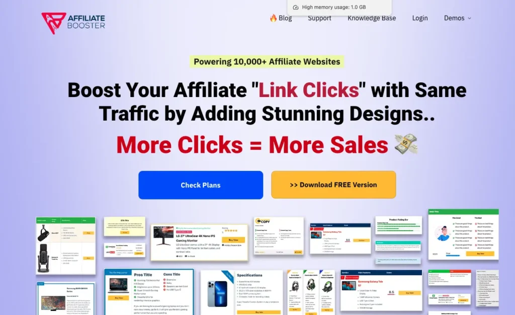 affiliate booster homepage