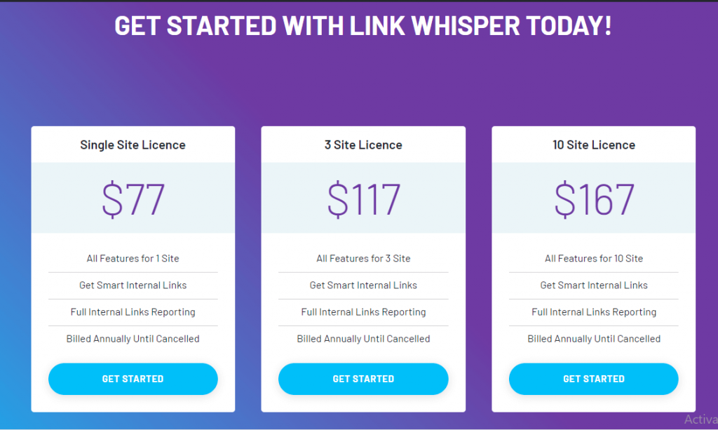 link whipser pricing and plans