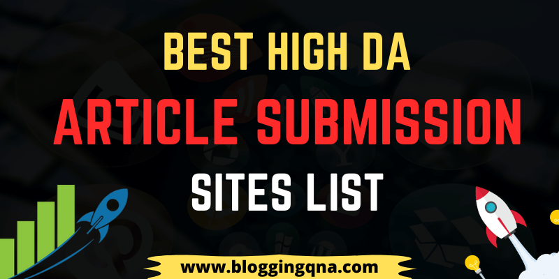 article submission sites list