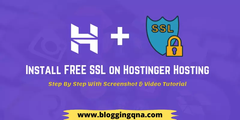 install free ssl certificate on hostinger