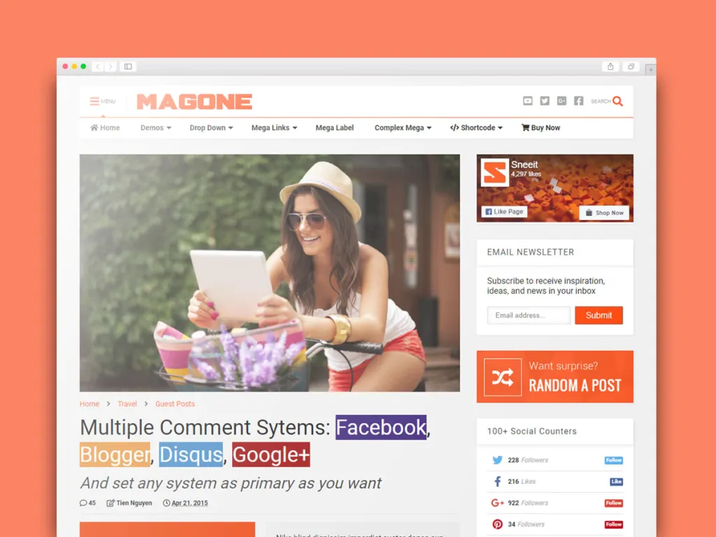 magone responsive blogger template