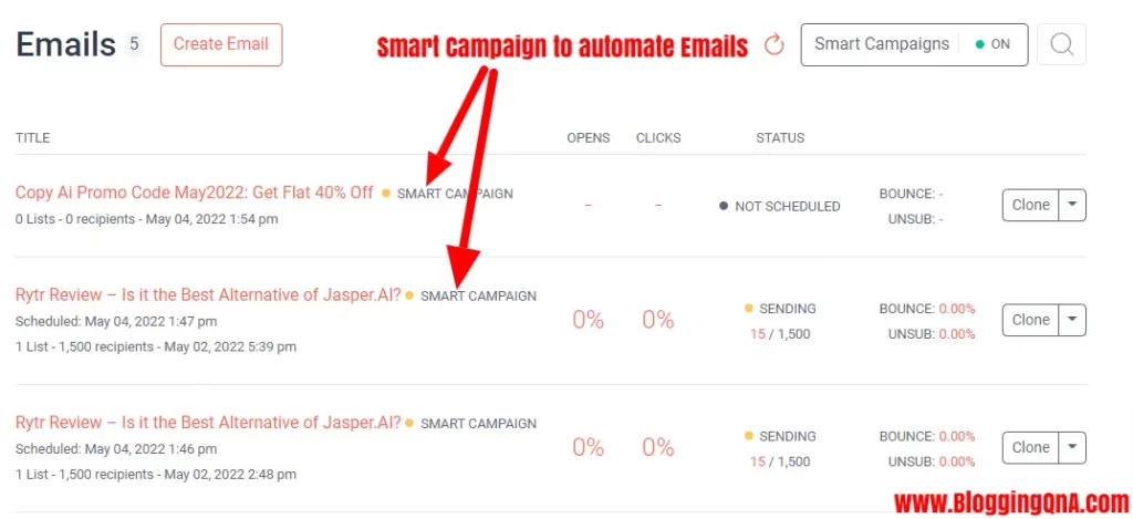 sendfox smart campaign